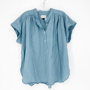 Universal Thread Short Sleeve Henley Top Size Large